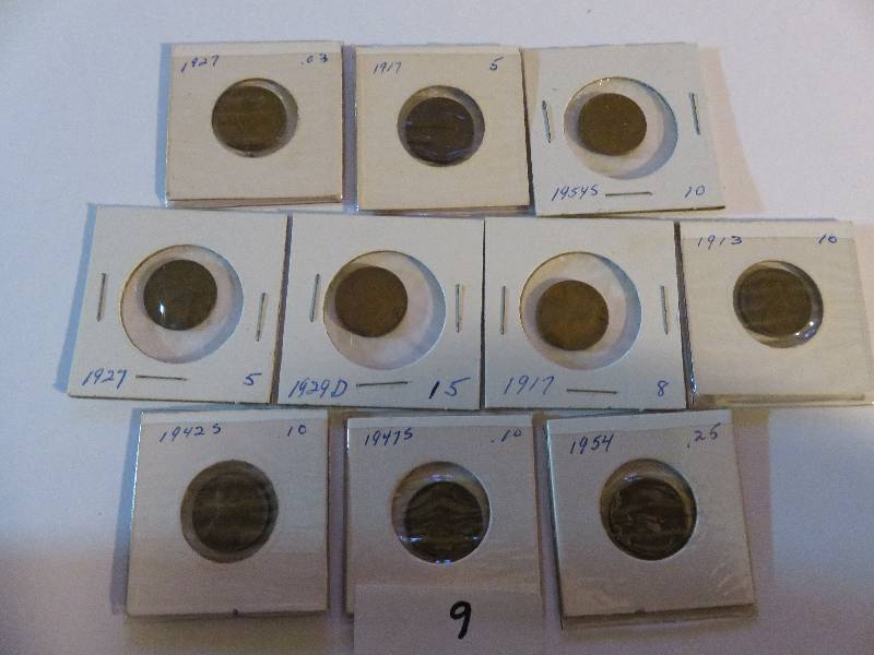 Lot of 10 Pennies