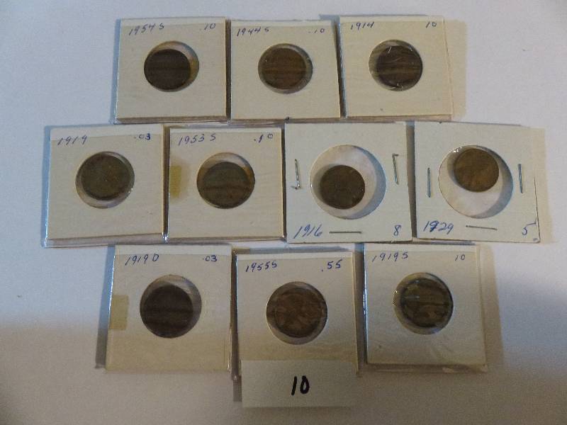 Lot of 10 Pennies