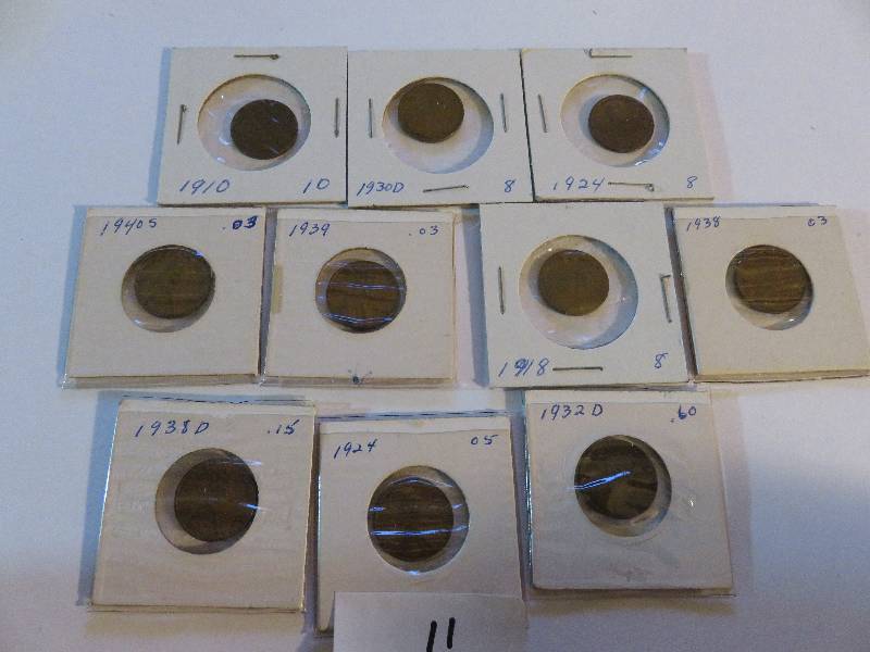 Lot of 10 Pennies