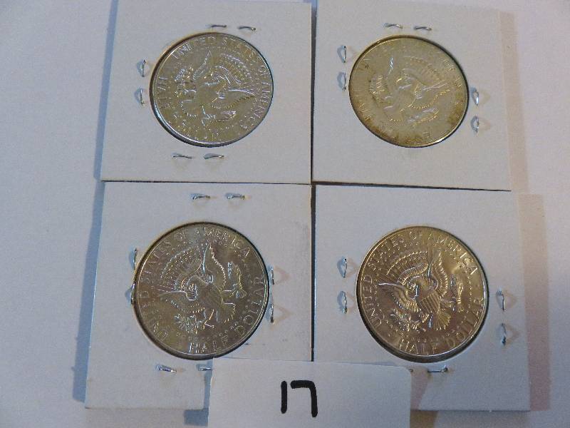 Lot of 4 Half Dollars, 1964