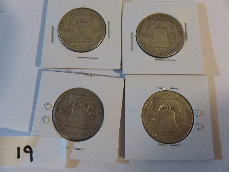 Lot of 4 Half Dollars