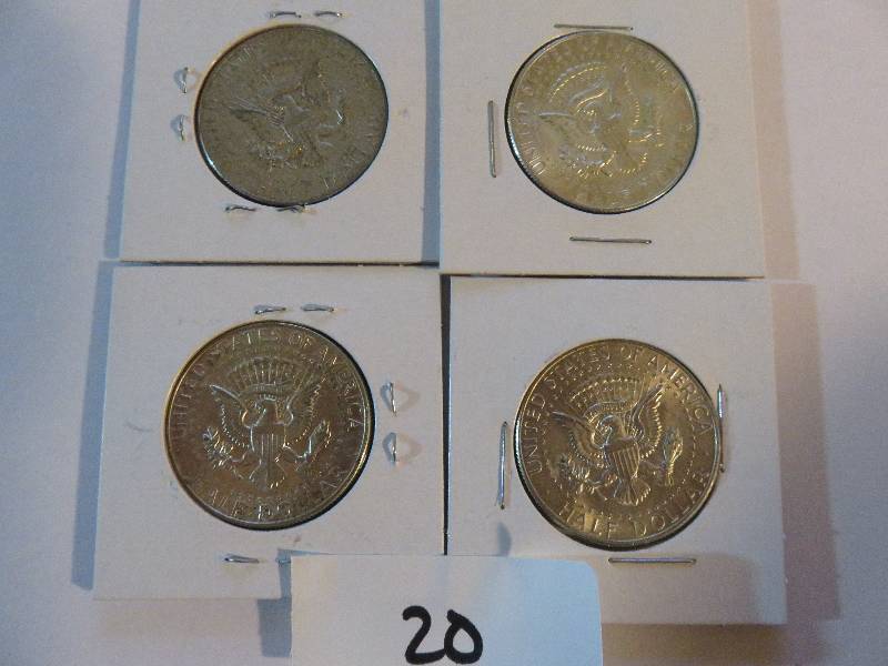Lot of 4 Half Dollars-1967