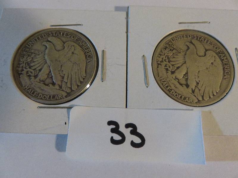 Lot of 2 United States Half Dollars