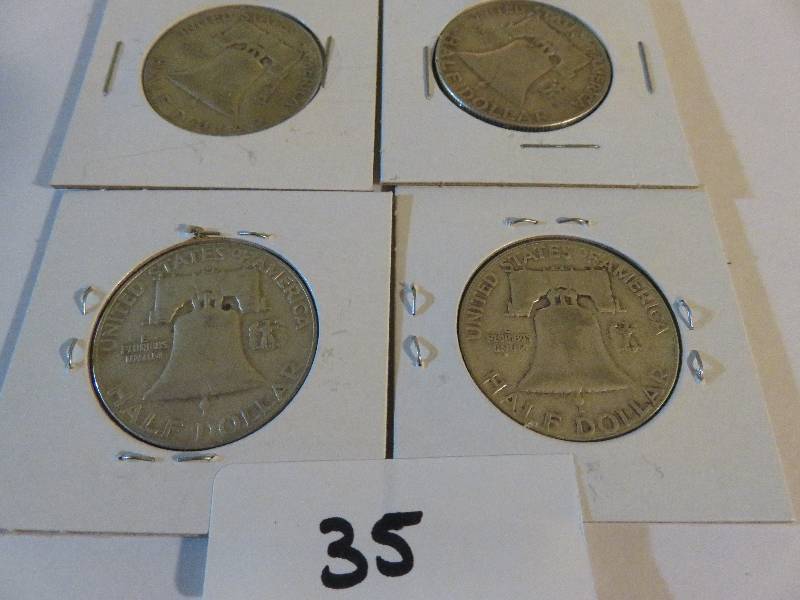Lot of 4 United States Half Dollars
