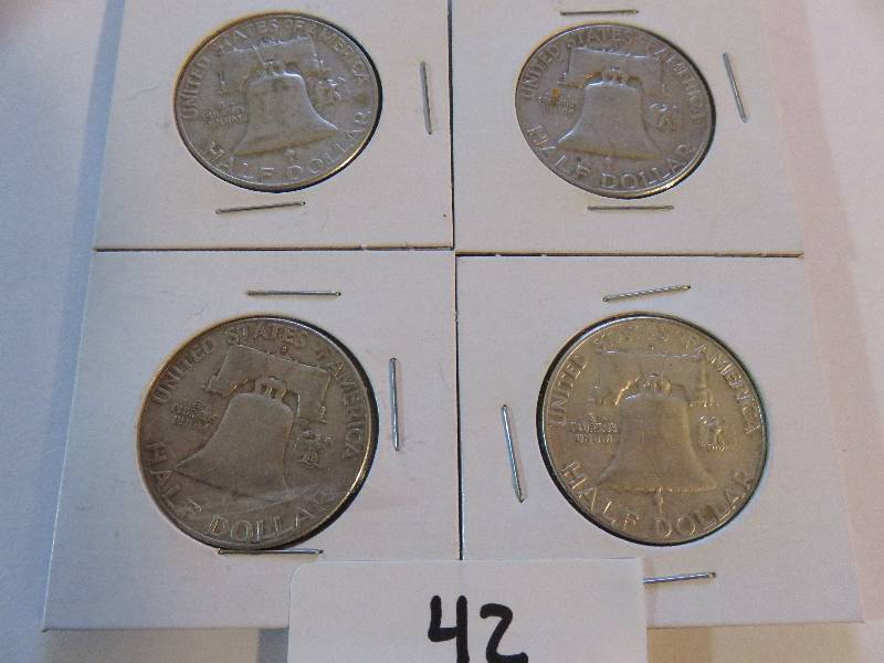 Lot of 4 Half Dollars