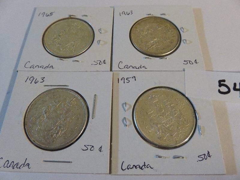 Canadian 50 Cents, Lot of 4