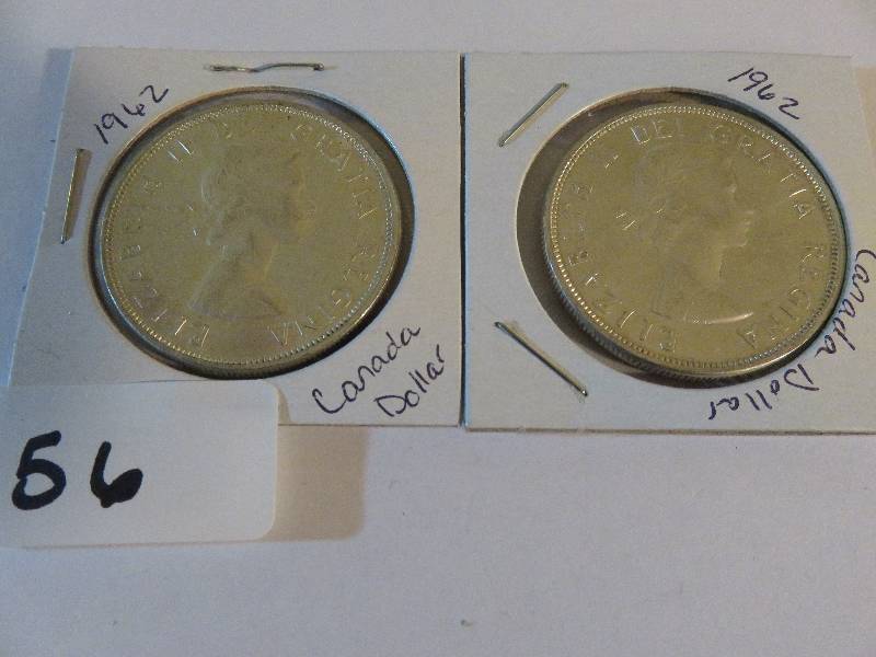 Lot of two 1962 Canada Dollar