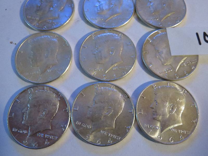 Lot of 9 Half Dollars