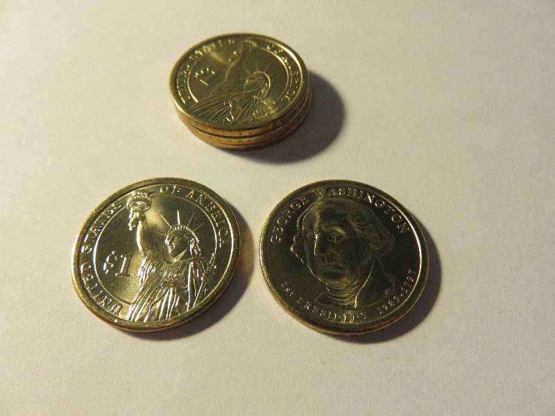 George Washington Dollars (Lot of 5 coins), 2007 D