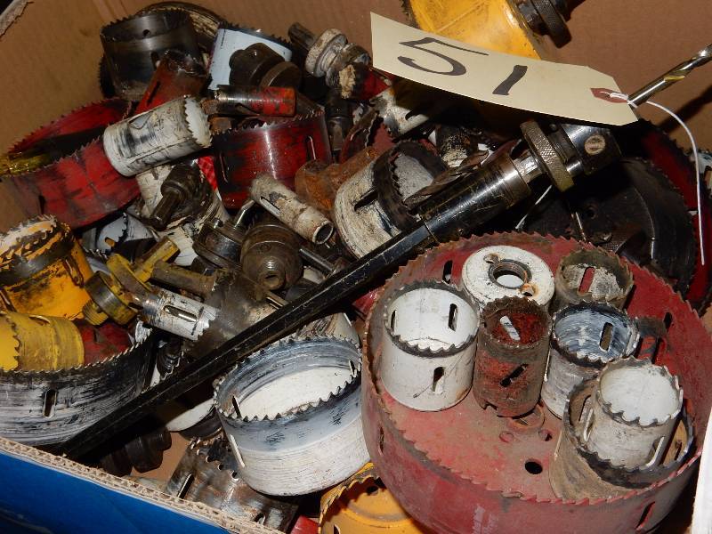 lot 51 image: Box of Hole Saws