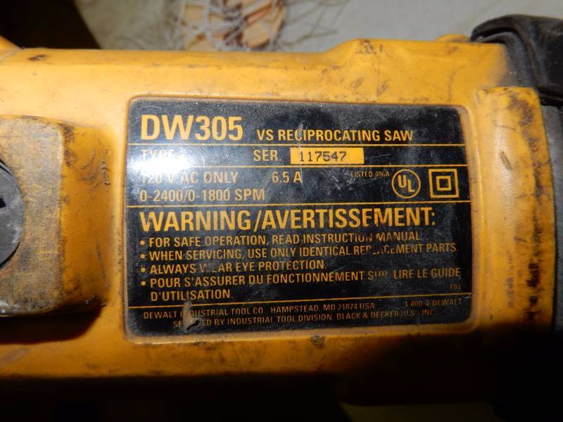 lot 65 image: Dewalt, Reciprocating Saw
