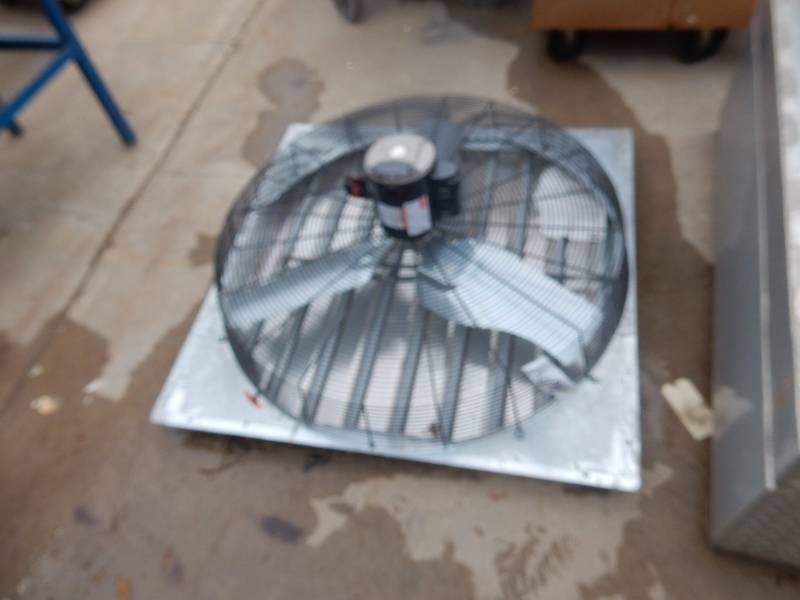 lot 162 image: Dayton, 36in Shutter  Mntd Exhaust fand with DAYTON Direct Drive motor.   12 hp.. Model 5C196