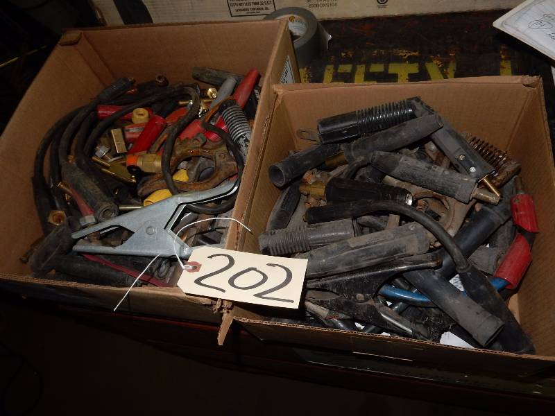lot 202 image: Misc Welder Parts.. Welding lugs and other parts