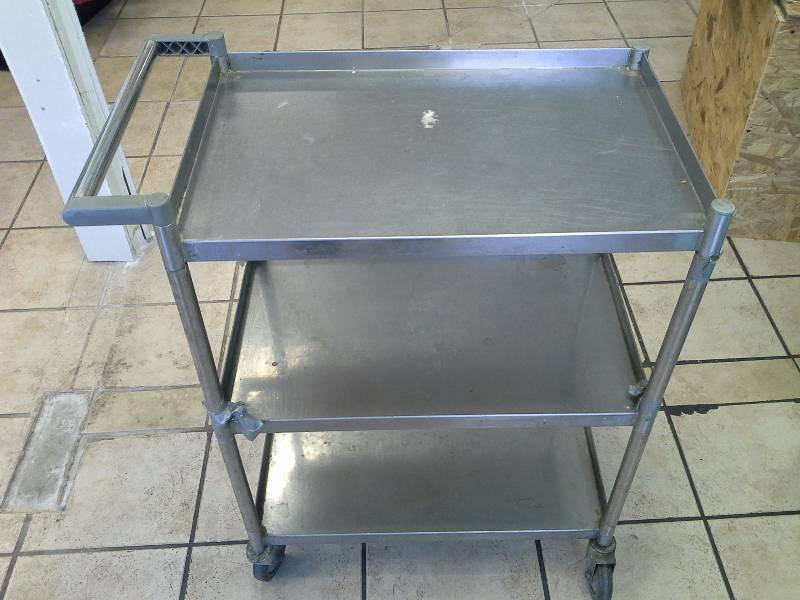 lot 83 image: Stainless Steel Utility Cart