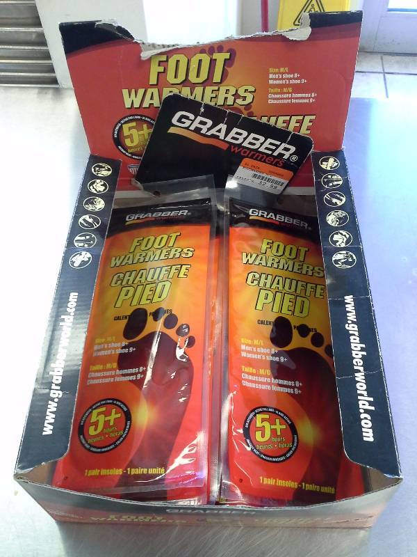 lot 89 image: Lot of (15) Packages of Grabber Foot Warmers