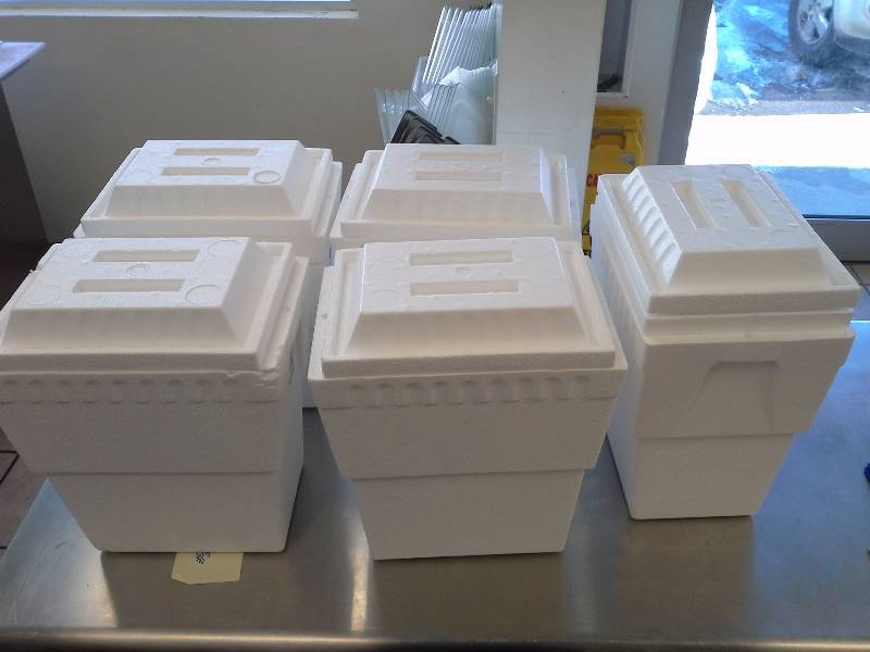 lot 90 image: Lot of (5) Styrofoam Coolers With Lids