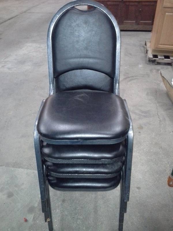 lot 120 image: Lot of (4) Stackable Restaurant Chairs