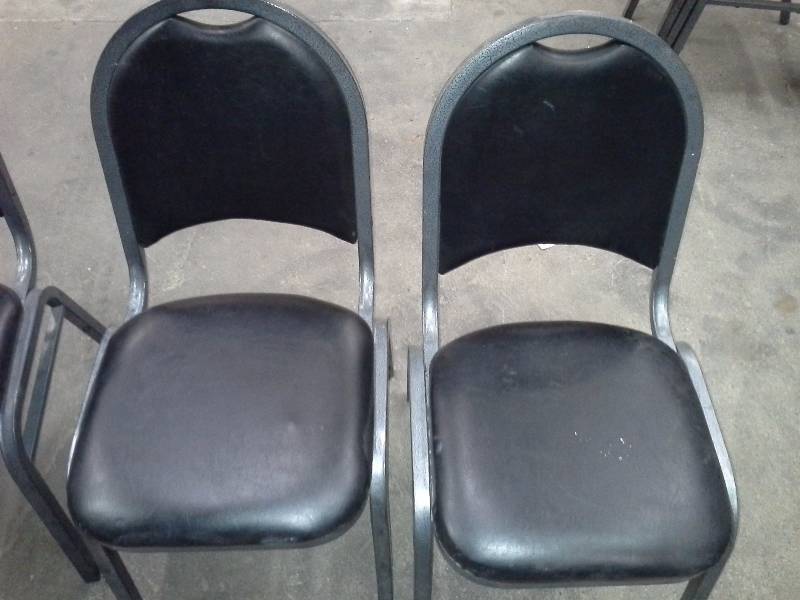 lot 121 image: Lot of (4) Stackable Restaurant Chairs