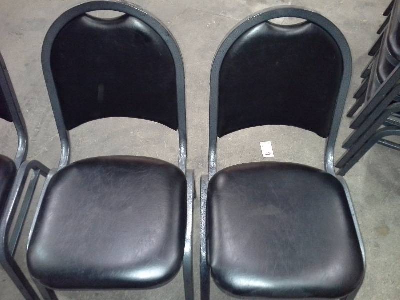 lot 122 image: Lot of (4) Stackable Restaurant Chairs
