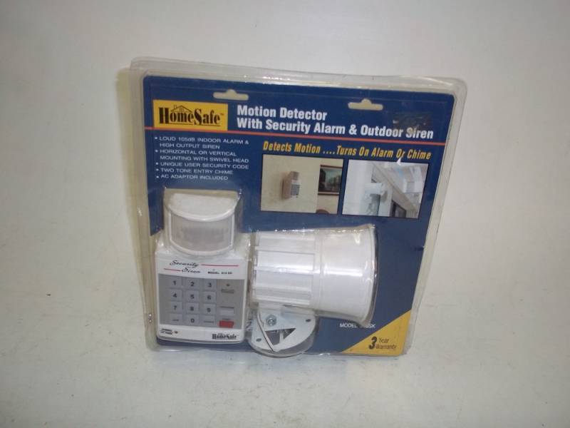 Motion Detector with security alarm and outdoor siren