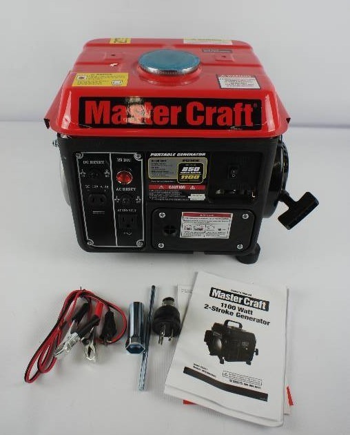lot 20 image: Master Craft 1100-Watt Generator