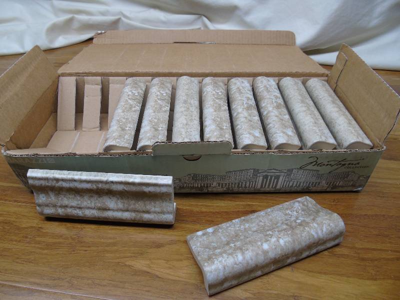lot 50 image: 2x6 montagna bull nose tile (10 pack)