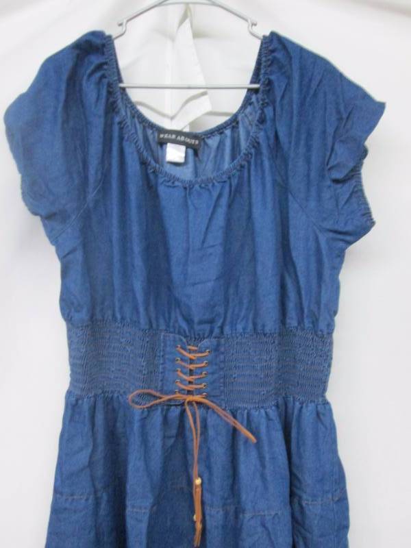 Wearabouts Womens Tiered Denim Dress