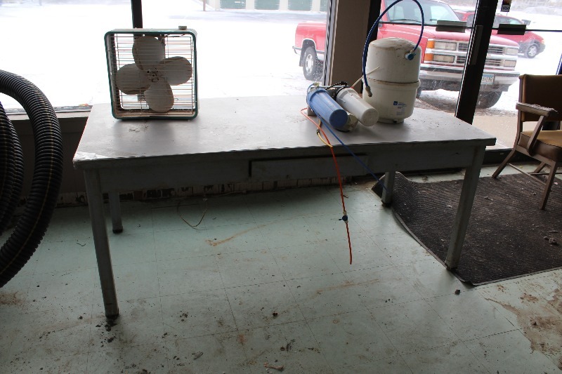 Wood Table with Drawer