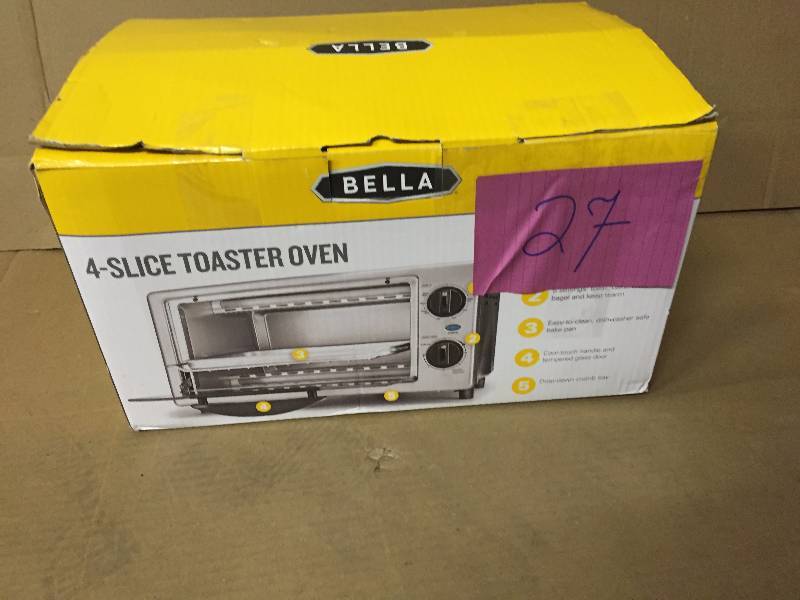 lot 27 image: Bella 4 Slice Toaster Oven Tested works