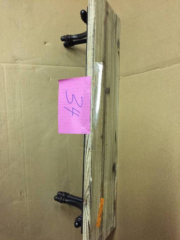 lot 34 image: Natural Wood wall Shelf