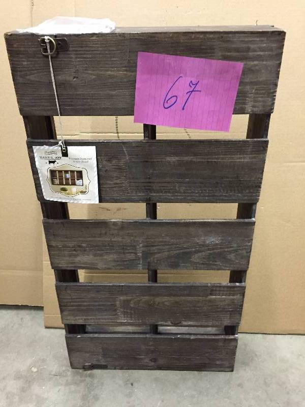 lot 67 image: natural home rustic wood ledge cubbies