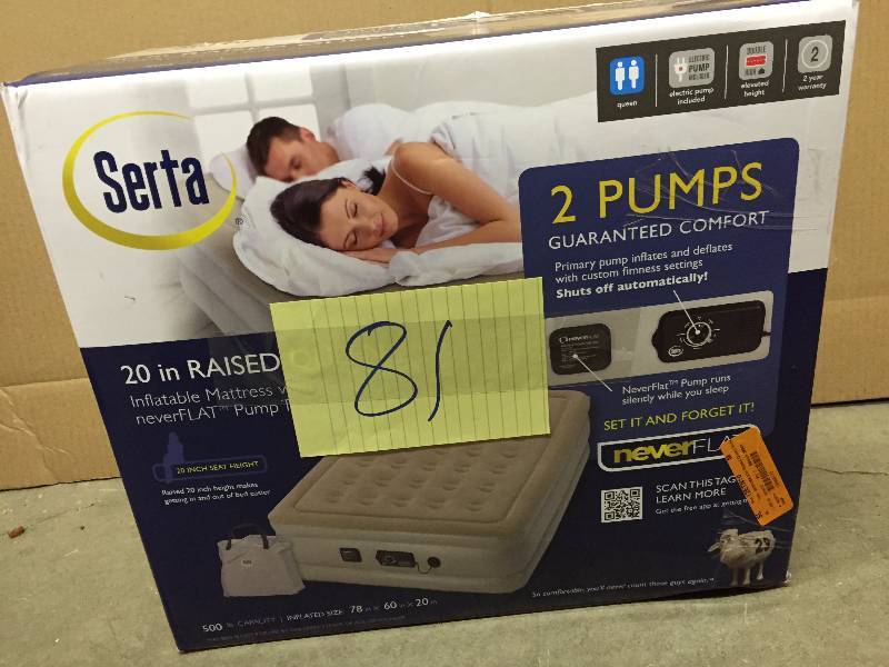 lot 81 image: Serta Air Matress not tested