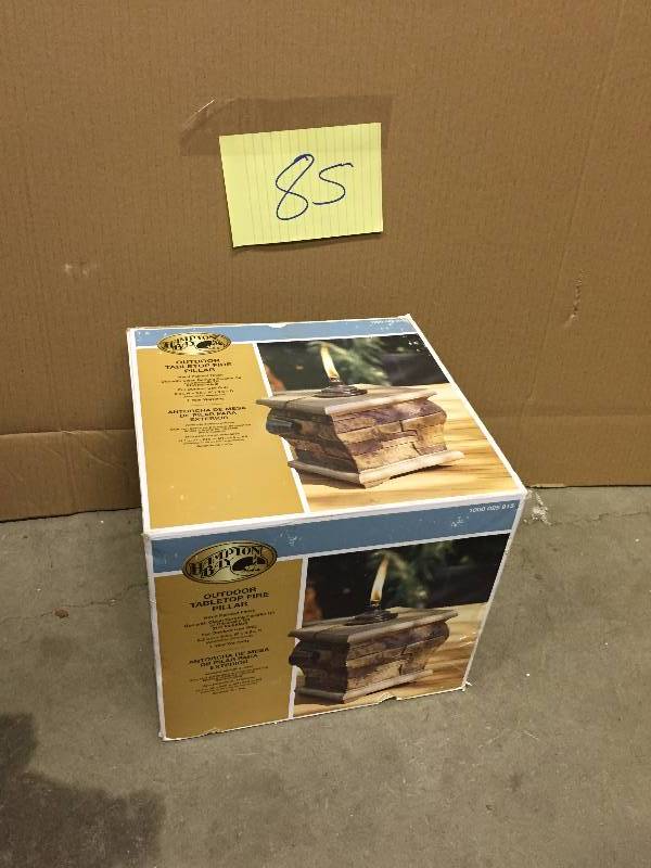 lot 85 image: Outdoor Tabletop Fire Pillar