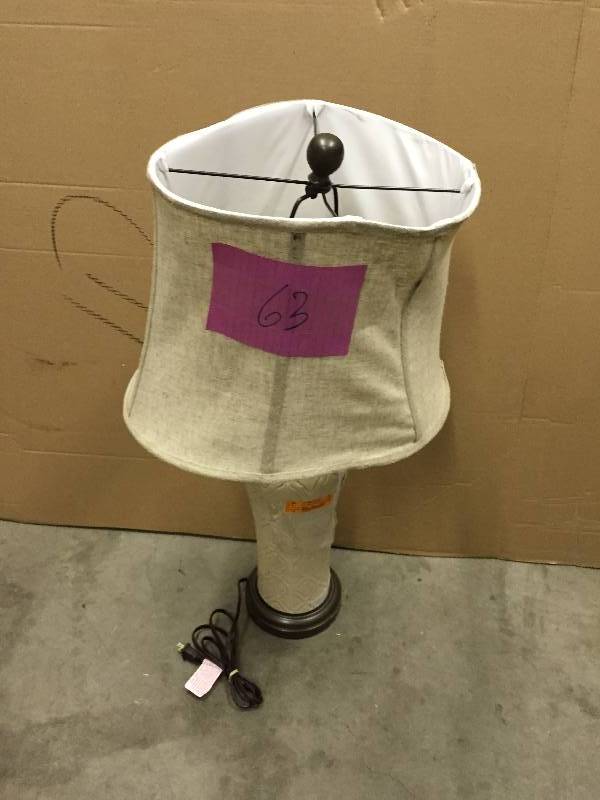 lot 63 image: White Table Lamp