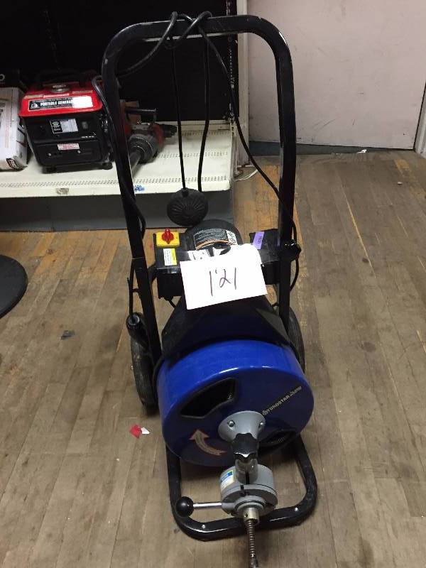 lot 121 image: Hydrostar 50 Ft. Commercial Power-Feed Drain Cleaner with GFCI used