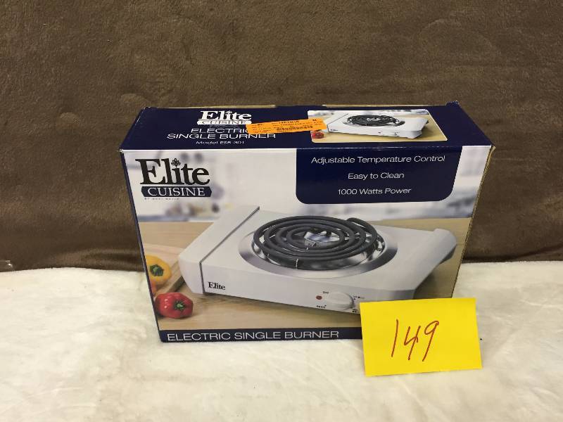 lot 149 image: Elite Cuisine electric single burner tested works