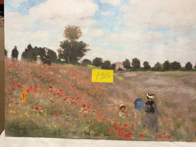 lot 155 image: Trademark Fine Art Wild Poppies Near Argenteuil Canvas Wall Art by Claude Monet