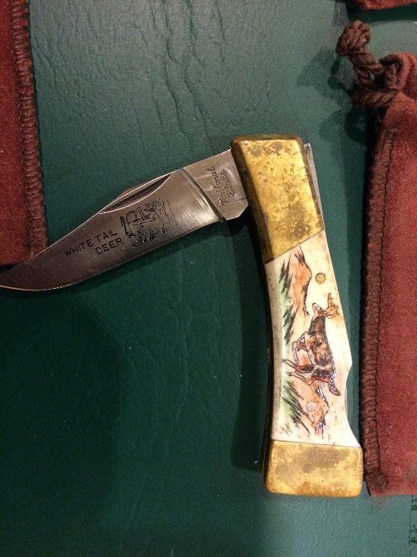 Scrimshaw knivs - lot of 3