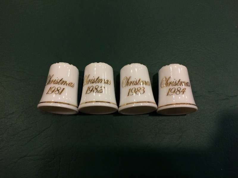 Collectable Thimbles  1981 - 1984  Lot of 4