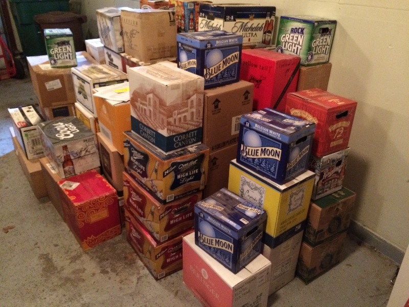 Beer Bottle Collection  Total of 1,764 differant beer bottles - Great Collection