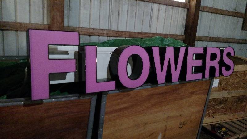 lot 4 image: Flowers Sign, 73 x 16...