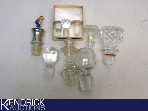 Lot of Crystal etc. Decanter tops