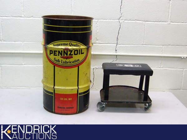 Vintage Pennzoil Oil Can and AC Delco Shop Chair