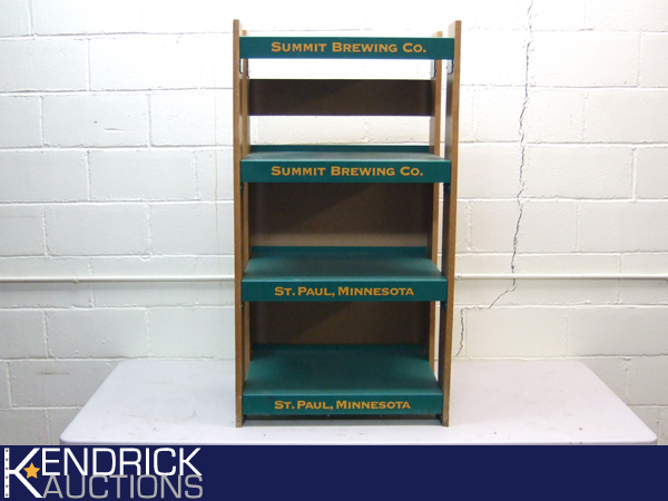 Newer Summit Brewing Higher End Steel and Wood Shelf