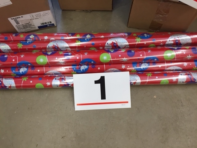 6 rolls Santa Metallic Gift Wrap