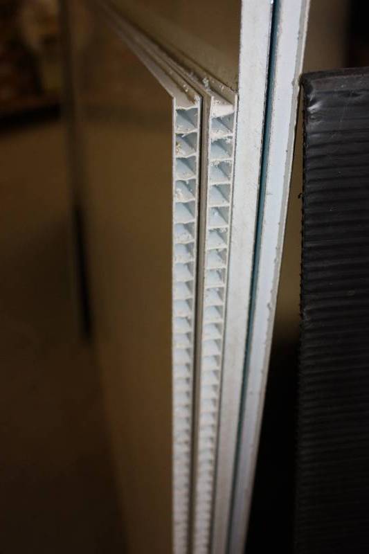 12 sheets of various sized Alumicore sign material