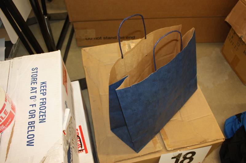 Case of Marine Faux Handled Gift Bags