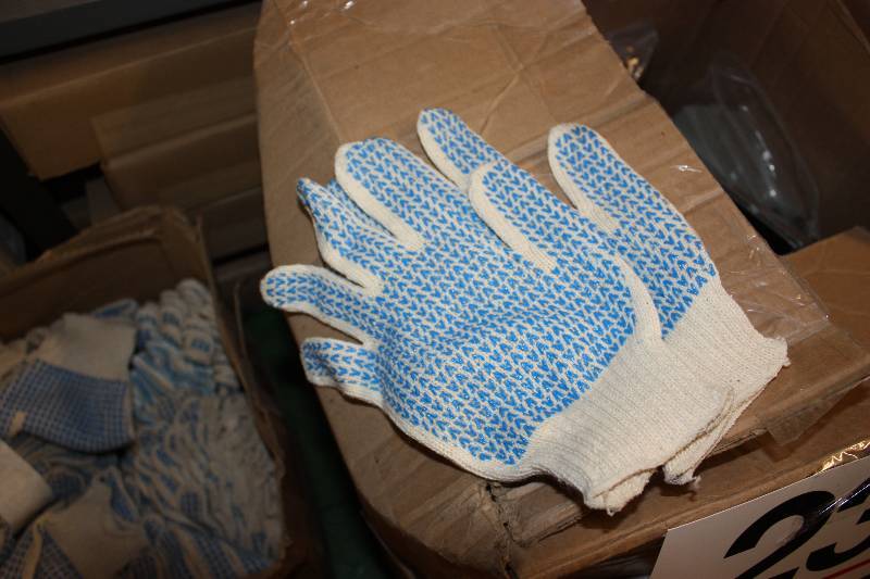 Case of 70-plus pair work gloves