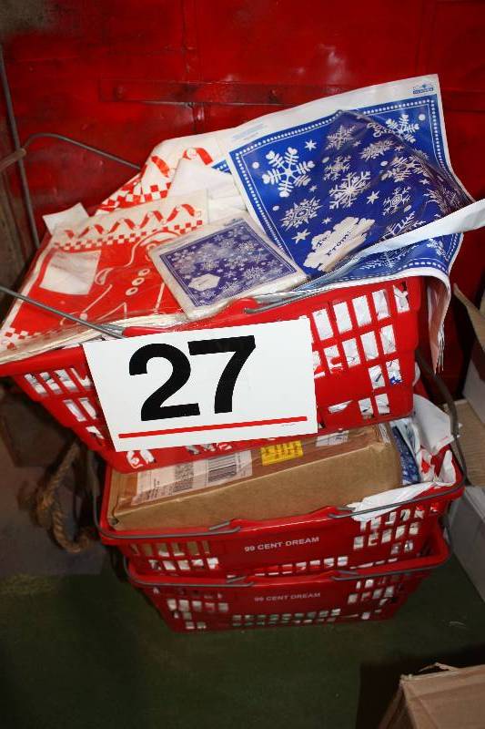 Large lot of printed plastic bags, mostly holiday