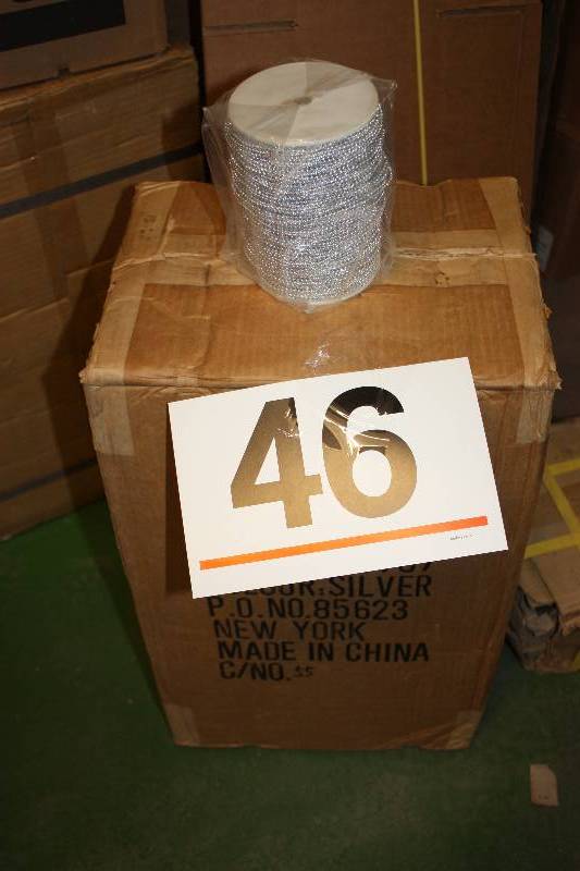 25 Spools of 200 yard 2.5mm Metallic Silver Molded Pearls